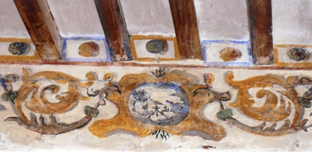Fresque XVIIème siècle, plafond de la Maison du Patrimoine​
